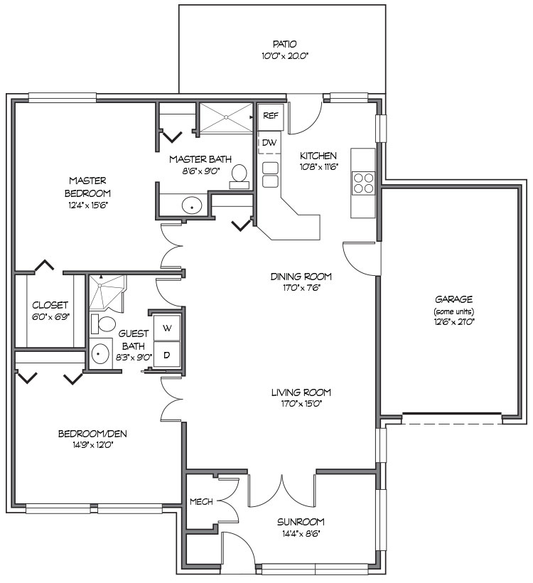 V-Esprit Grande Patio Home Floor Plan